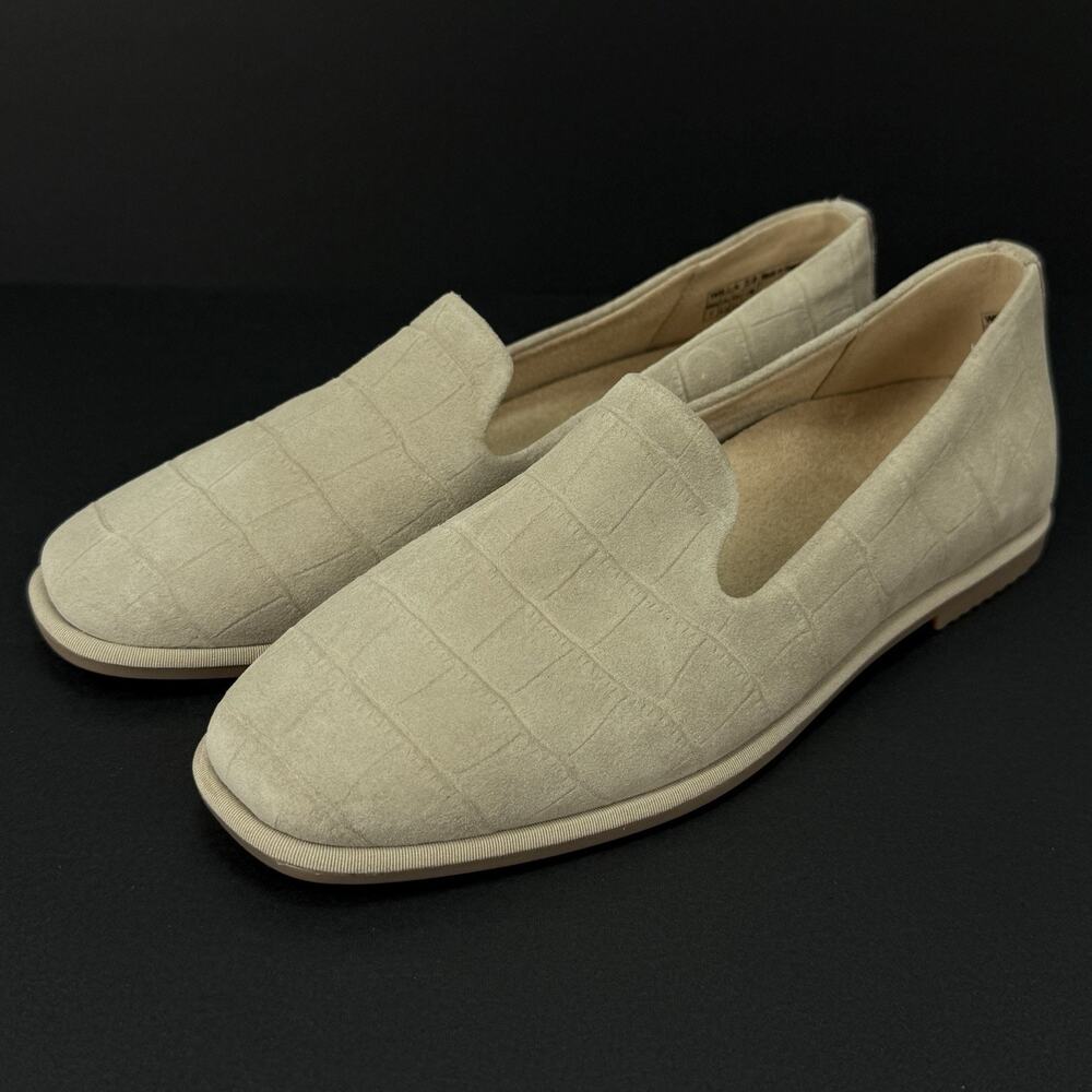 Vionic Willa 2.0 Women’s Size 7 Cobblestone Suede Flats Light Gray New No Box